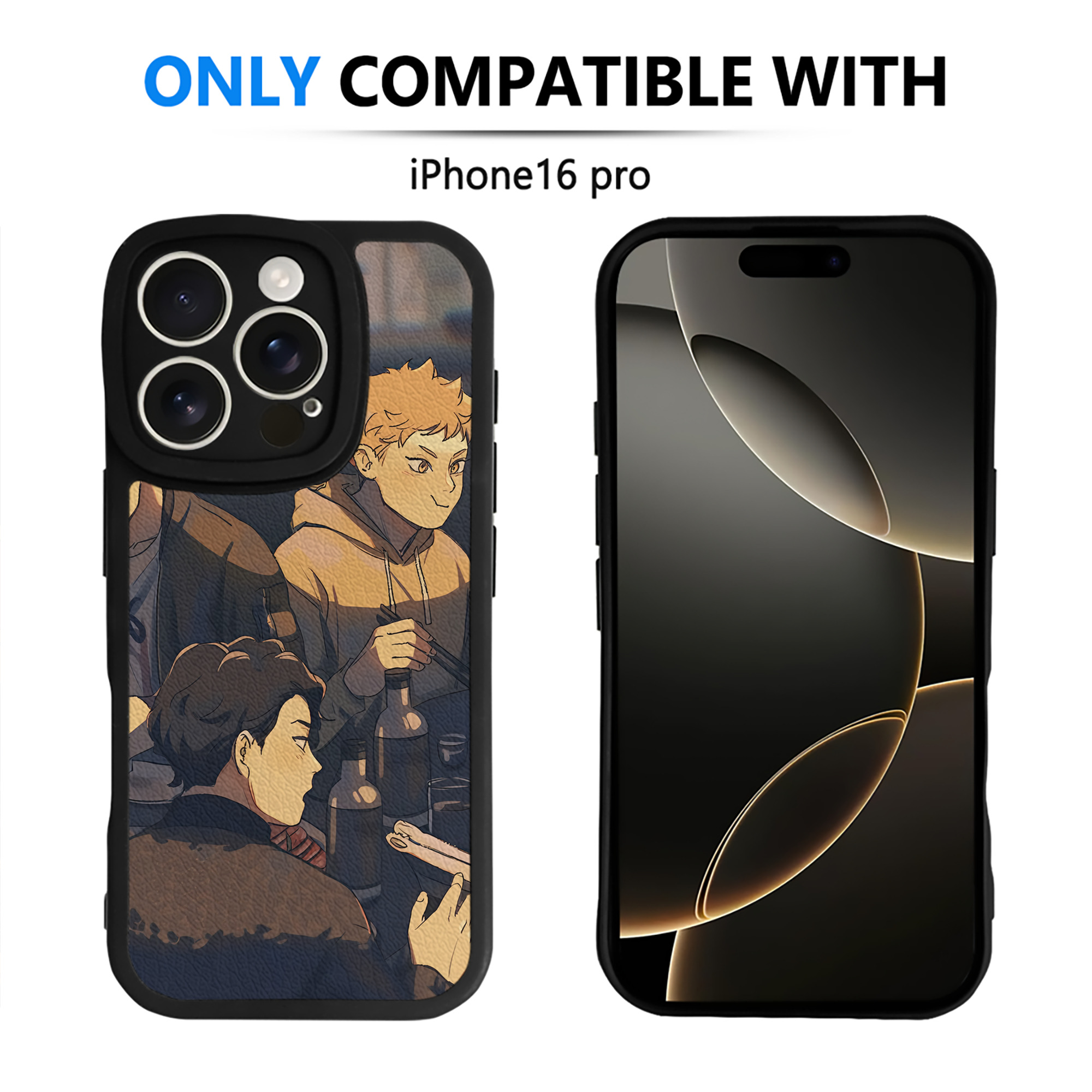 （画像用） ハイキュー!! Haikyu!! 【iPhone 16シリーズ対応】シリコンスマホケース（レザー調） 材質：シリコン